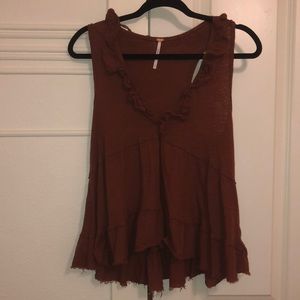 Ruffled Tank Top from Free People. Size Small.